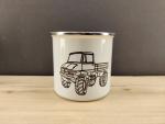 Unimog 406 Oldtimer Emaille Tasse